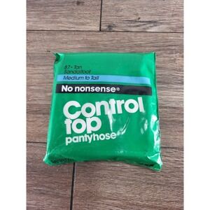 Vtge No Nonsense Control Top Pantyhose 87 Tan Medium-tall